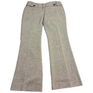 The Limited Drew Fit Wide Leg Dress Pants Womens Size 6 Brown Tweed Wool Blend